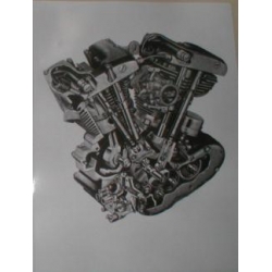 Постер "мотор Harley Davidson Shovelhead"